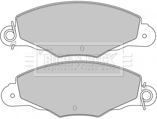 BORG & BECK Комплект тормозных колодок, дисковый тормоз BBP1648